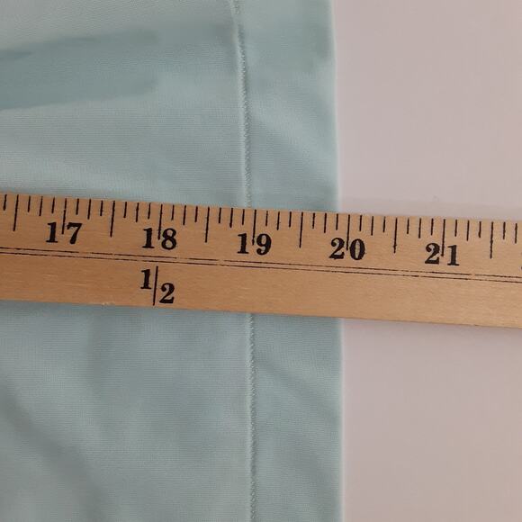 Vintage 50s/60s Nylon Bed Coat Blue Chiffon Bed Jacket Blue Peignoir Set Smocked - Picture 11 of 12